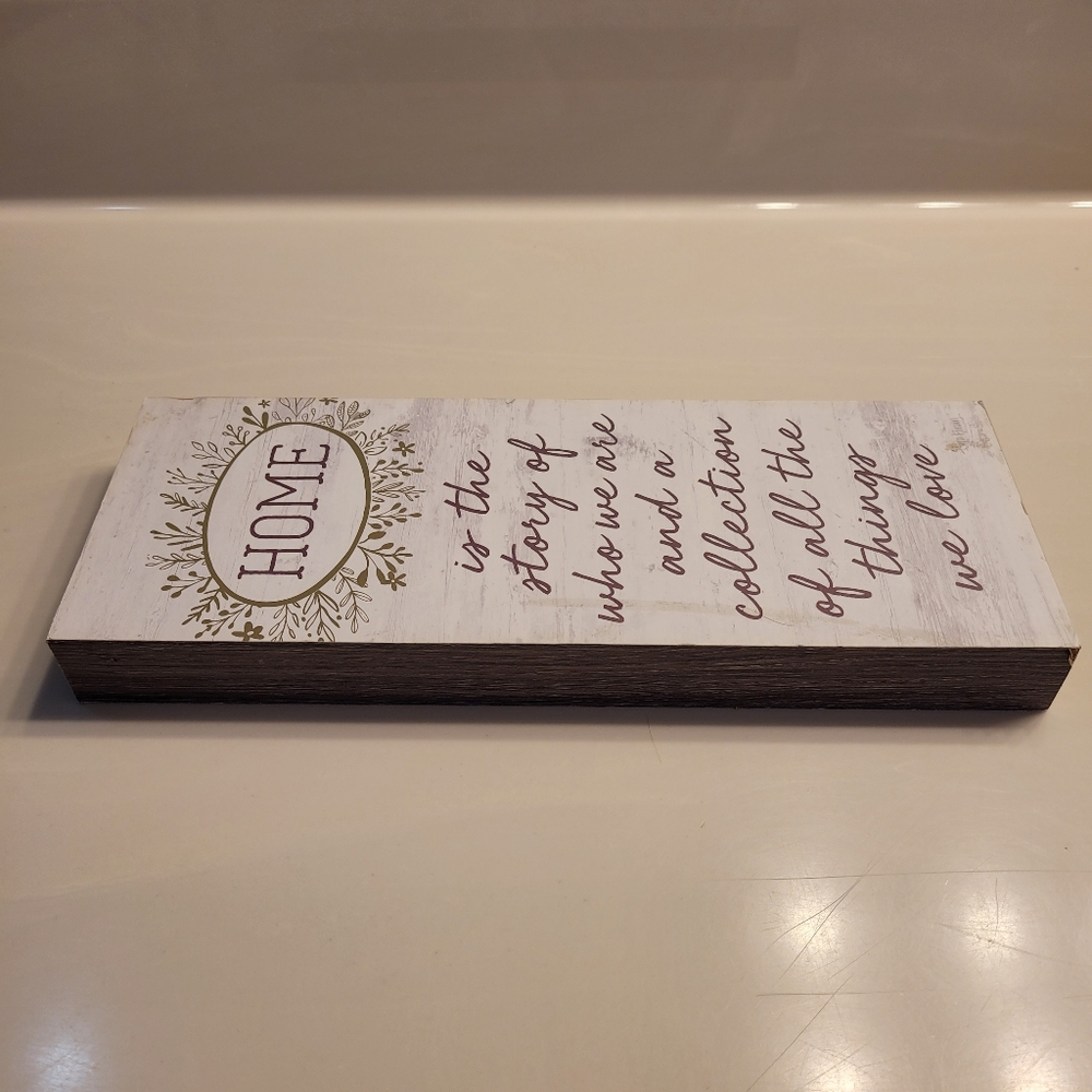 Home Is The Story...White Birch Look Wood Freestanding Devorative 3D Plaque - Picture 13 of 14